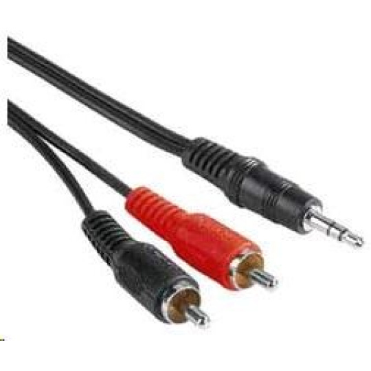 PREMIUMCORD Audio kábel 3,5 mm Jack - 2x Cinch 2 m (M/M, stereo)