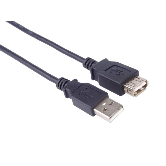 PremiumCord kabel prodlužovací USB 2.0, A-A, 1m, černá