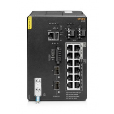 Aruba 4100i 12-port 1GbE (8-port Class 4 POE and 4-port Class 6 POE) 2-port SFP+ DIN Mount Switch