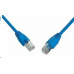 Solarix Patch kábel CAT5E SFTP PVC 7m modrý odolný proti zaseknutiu C5E-315BU-7MB
