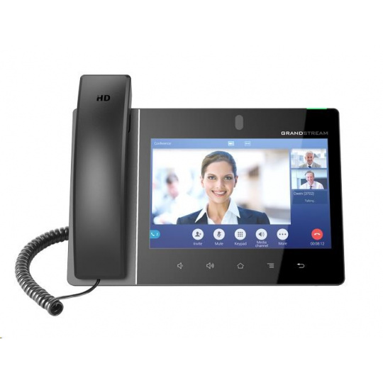 Grandstream GXV3380 [IP videotelefón so systémom Android 7.0, PoE, WiFi, 8" dotykový LCD displej, 2x 1Gbps, HDMI, Bluetooth, USB]