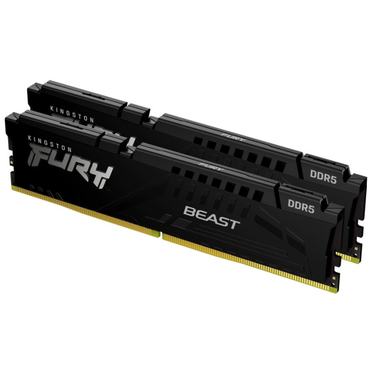 KINGSTON DIMM DDR5 16GB (Kit of 2) 6000MT/s CL30 ECC FURY Beast XMP Černá