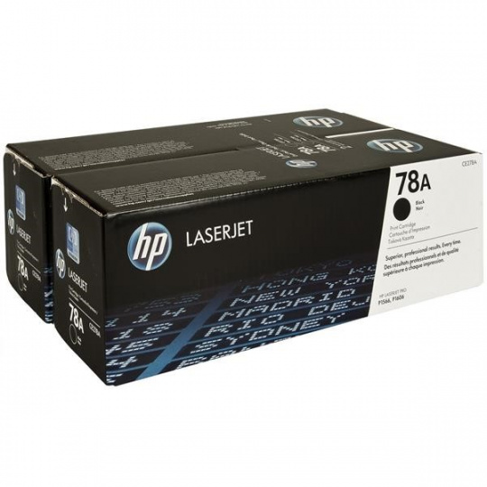 HP 78A Black 2-pack LJ Toner Cart, CE278AD (2,100 / 2,100 pages)