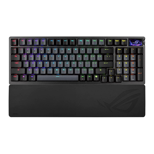 ASUS klávesnice ROG Azoth 96 HE, Mechanická, Bezdrátová, BT, RF 2.4GHz, US, černá