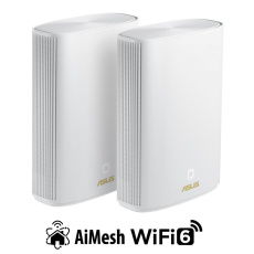 ASUS ZenWiFi XP4 Hybrid 2-pack Wireless AX1800 Dual-band Powerline Mesh WiFi 6 System, Homeplug AV2