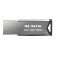 ADATA Flash Disk 128GB UV350, USB 3.2 Dash Drive, tmavě stříbrná textura kov