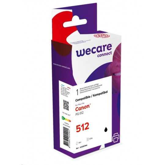 WECARE ARMOR kazeta pre CANON Pixma MP250, MP270 (PG512) čierna 15ml, 485 str