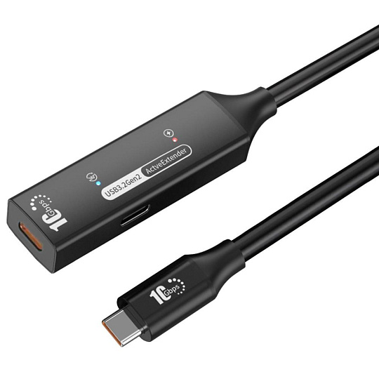 PremiumCord USB-C 3.2 Gen 2 repeater a prodlužovací kabel Male-Female, 10Gbps Aluminium 5m