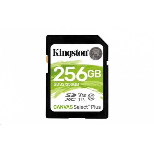 Kingston 256GB SecureDigital Canvas Select Plus (SDXC) 100R 85W Class 10 UHS-I