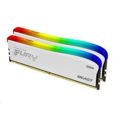 KINGSTON DIMM DDR4 16GB (Kit of 2) 3600MT/s CL17 FURY Beast Bílá RGB SE