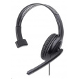 MANHATTAN Sluchátka s mikrofonem Mono USB Headset, černá