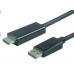 Kábel PREMIUMCORD DisplayPort 1.2 na HDMI 2.0, pre rozlíšenie 4Kx2K@60Hz, 1m