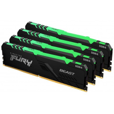 KINGSTON DIMM DDR4 128GB (Kit of 4) 2666MT/s CL16 FURY Beast RGB