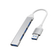 PremiumCord Hub USB3.2A na USB3.2 A + 3x USB2.0 A, SuperSpeed 5Gbps, hliníkové pouzdro