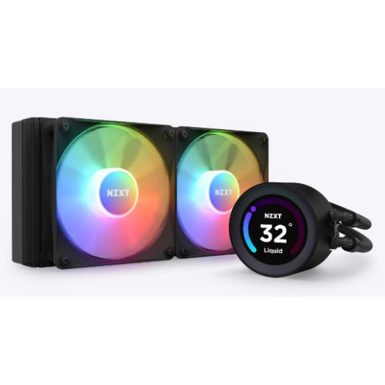 NZXT vodní chladič Kraken 240 ELITE RGB / 2x120mm RGB fan / LCD disp. / 6 let / LGA1851 / AM5