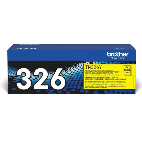 Toner BROTHER TN-326Y Laserový spotrebný materiál - 3500 strán za minútu - pre DCP-L8450CDW