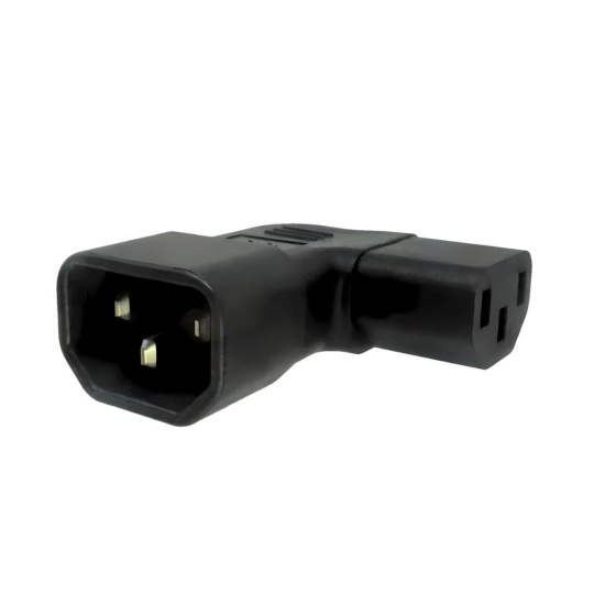 Adaptér úhlový na stranu IEC C13 na IEC C14 napětí 230V, 10A