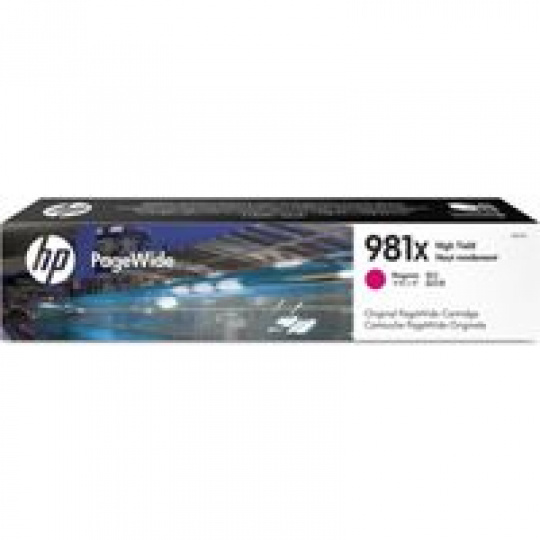 HP 981X High Yield Magenta Original PageWide Cartridge (10,000 pages)