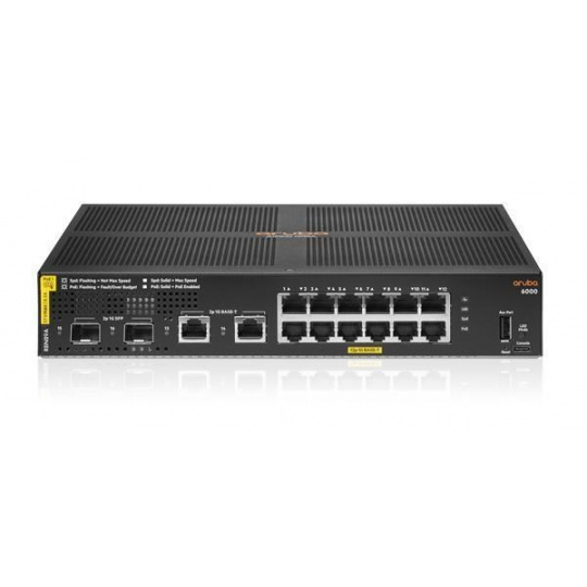 Výprodej Aruba 6000 12G PoE Class4 + 2x1GbE 2x1GSFP 139W Switch