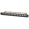 19" modulární patch panel LEXI-Net 16port, černý