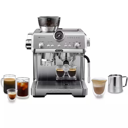 DeLonghi La Specialista Opera pákový kávovar, 1550 W, vestavěný mlýnek, parní tryska MyLatte, nerez DeLonghi La Specialista Opera pákový kávovar, 1550 W, vestavěný mlýnek, parní tryska MyLatte, nerez