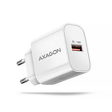 BAZAR - AXAGON ACU-QC18W, nabíječka do sítě 18W, 1x port USB-A, QC3.0/AFC/Apple, bílá - Poškozený obal (Náhradní krabice