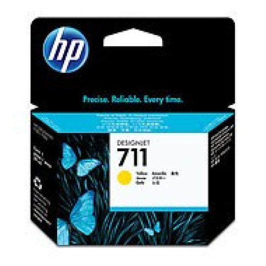 HP 711 Yellow DJ Ink Cart, 29 ml, CZ132A