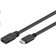 Predlžovací kábel PREMIUMCORD USB-C (USB 3.1 generácia 1), C/M - C/F, 2m