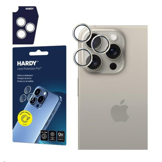 3mk ochrana kamery HARDY Lens Protection Pro pro iPhone 15 Pro Natural