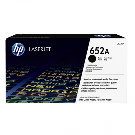 HP 652A Black LJ Toner Cart, CF320A (11,500 pages)