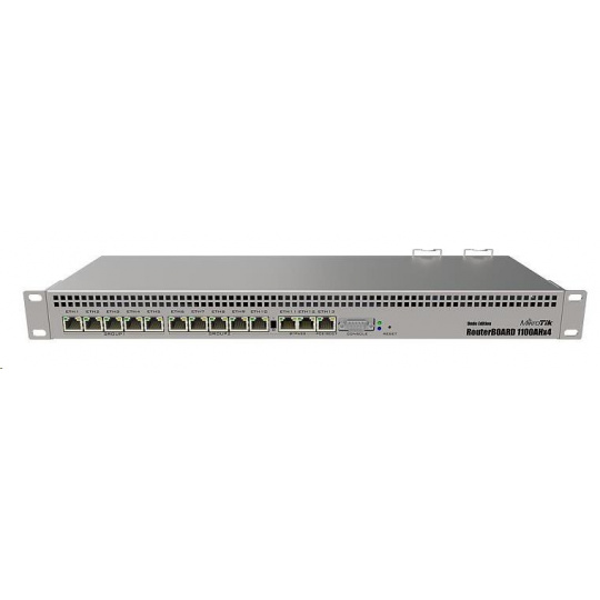 MikroTik RouterBOARD RB1100Dx4 DudeEdition (RB1100AHx4), 1.4 GHz štvorjadrový procesor, 1 GB RAM, 13x LAN, vrátane. Licencia L6