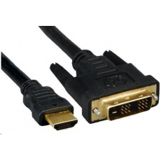 PREMIUMCORD HDMI - DVI-D kábel 1 m (M/M, pozlátené kontakty, tienený)