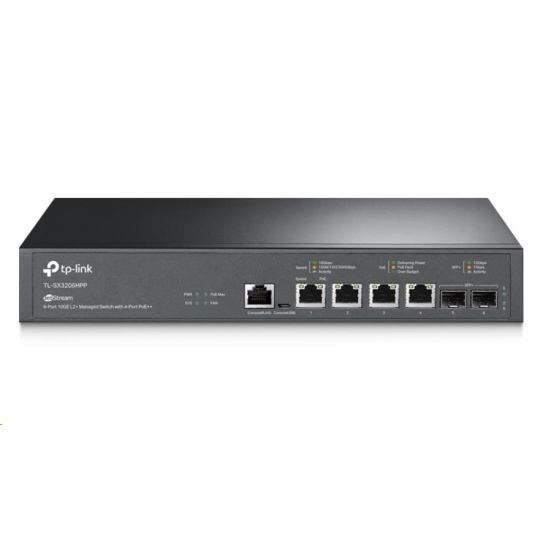 TP-Link OMADA JetStream switch TL-SX3206HPP (4x10GbE, 2xSFP+, 4xPoE++, 200W, 2xconsole)