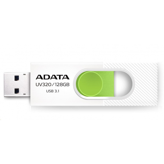 ADATA Flash disk 128 GB UV320, USB 3.1 Dash Drive, biela/zelená