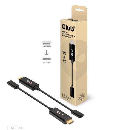 Club3D Aktívny adaptér HDMI na USB-C, 4K60Hz, M/F