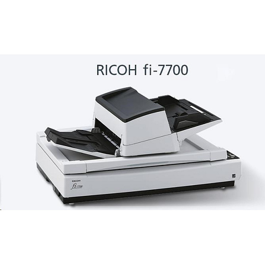 RICOH skener Fi-7700 A3, color, duplex, 100ppm v barvě 300dpi, USB 3.1, ADF 300 + ploché lože A3 (flatbed), Z: 12M