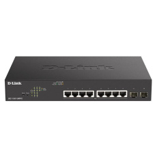 D-Link DGS-1100-10MPV2 10portový gigabitový inteligentný riadený prepínač PoE+, 8x gigabit PoE, 2x SFP, rozpočet PoE 130 W