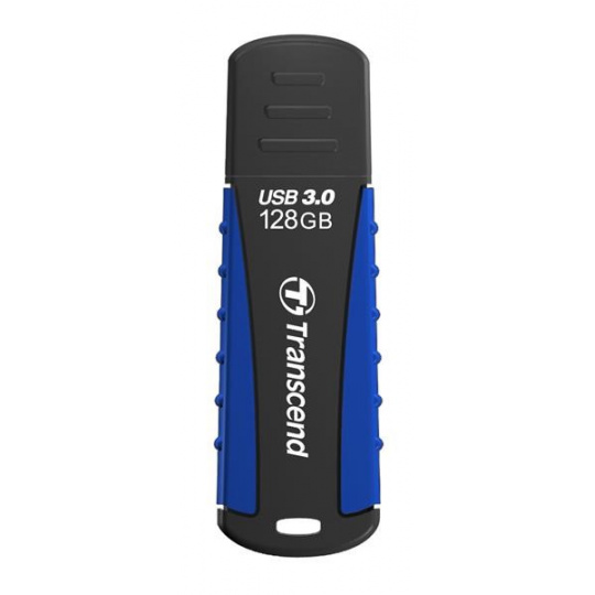 TRANSCEND Flash disk 128GB JetFlash®810, USB 3.0 (vodotesný, nárazuvzdorný) (R:90/W:40 MB/s) čierna/modrá