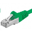 PREMIUMCORD Patch kábel CAT6a S-FTP, RJ45-RJ45, AWG 26/7 10m zelený