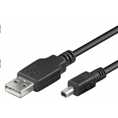 Kábel USB PremiumCord, A-B mini, 4 kolíky, 2 m Mitsumie