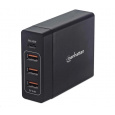 Nabíjacia stanica MANHATTAN USB Power Delivery - 72 W, čierna