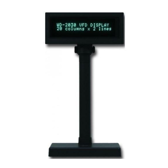 Capture 2 Line VFD Customer Display (Black) RS-232 interface