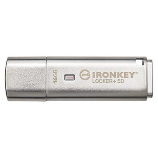 Kingston 16GB IKLP50 IronKey Locker+ 50 AES USB, s 256bitovým šifrovaním