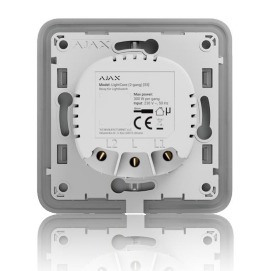 Ajax LightCore 2-gang (45111) - Relé pro LightSwitch (spínač řazení 5-lustrový)