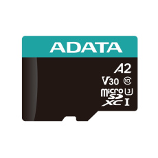 ADATA MicroSDXC karta 256GB Premier Pro UHS-I V30S (R:100/W:80 MB/s) + SD adaptér