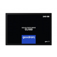 GOODRAM SSD CL100 Gen.3 240 GB SATA III 7 mm, 2,5" (R: 520 MB/s; W 400 MB/s)