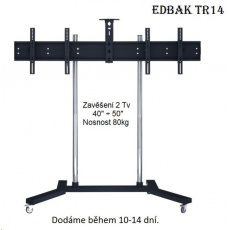 Profesionální stojan na 2 Tv 40-50" vedle sebe, vhodný na prezentace, výstavy, konference, EDBAK TR14 - držák