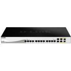 D-Link DXS-1210-16TC 16-portový 10Gigabitový inteligentný spravovaný prepínač, 12x 10GbE RJ45, 2x 10GbE SFP+, 2x 10GbE RJ45/SFP+ combo