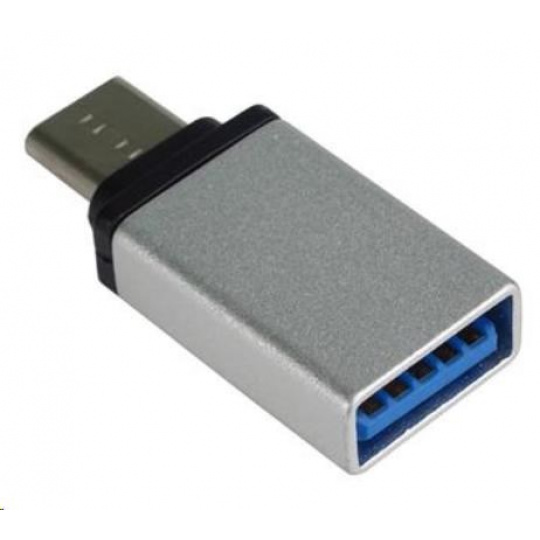 Adaptér PREMIUMCORD USB 3.1 C/male - USB 3.0 A/samica, strieborná, OTG