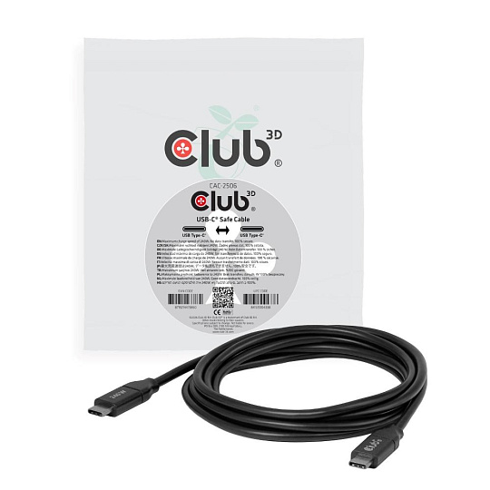 Club3D Kabel USB-C, 240W, 2m, černá